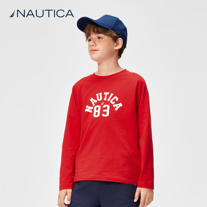 NAUTICA儿童180g弹力汗布长袖T恤 49元 - 86线报