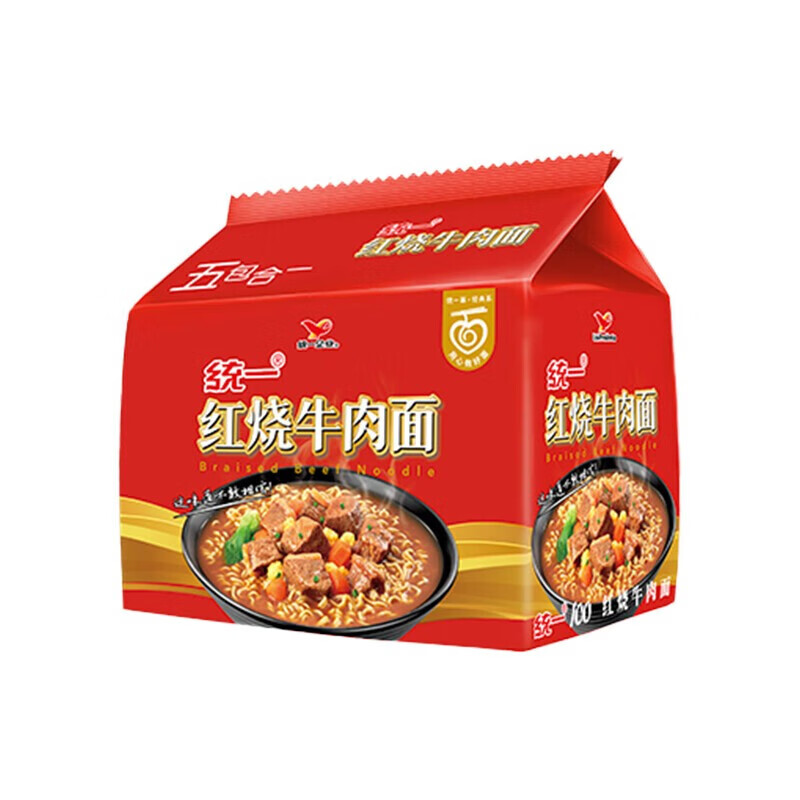 统一100五合一方便面红烧牛肉100g×5袋 6元 - 线报酷 统一100五合一方便面红烧牛肉100g×5袋 6元 - 线报酷