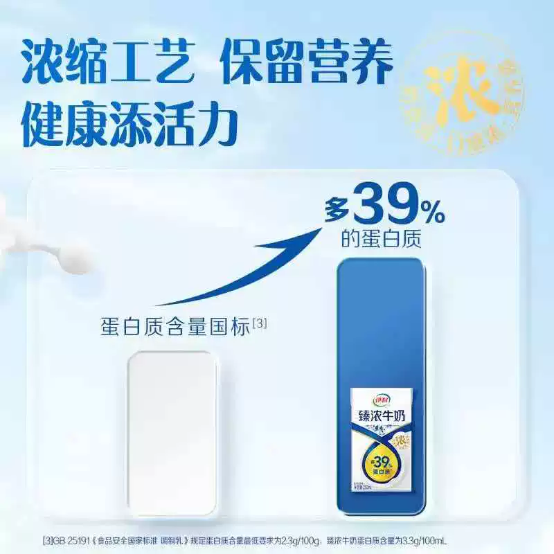 伊利臻浓牛奶原味整箱学生早餐咖啡伴侣烘焙250ml*20盒 26.78元 - 86线报