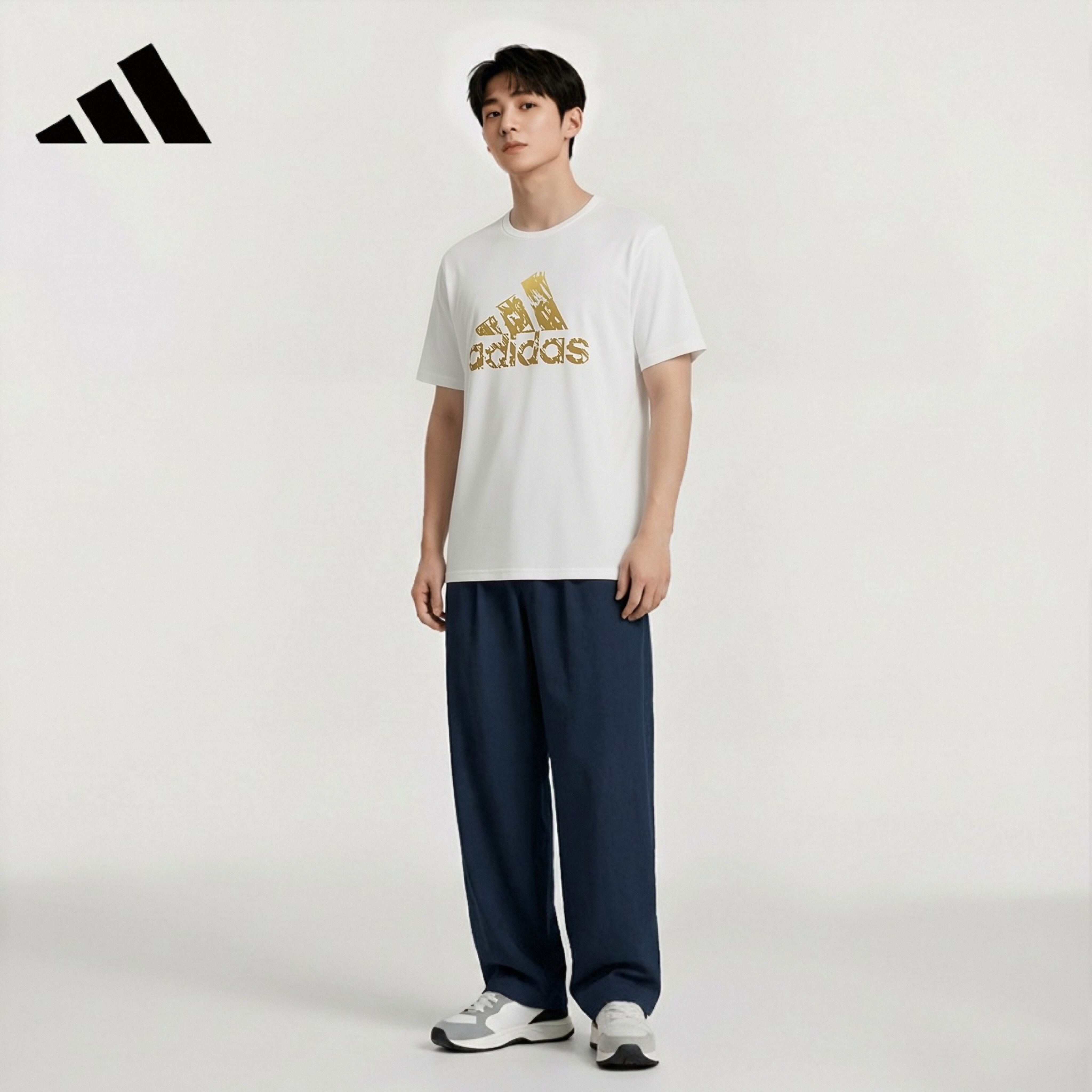 adidas速干透气白色3XL运动T恤 54.28元 - 86线报