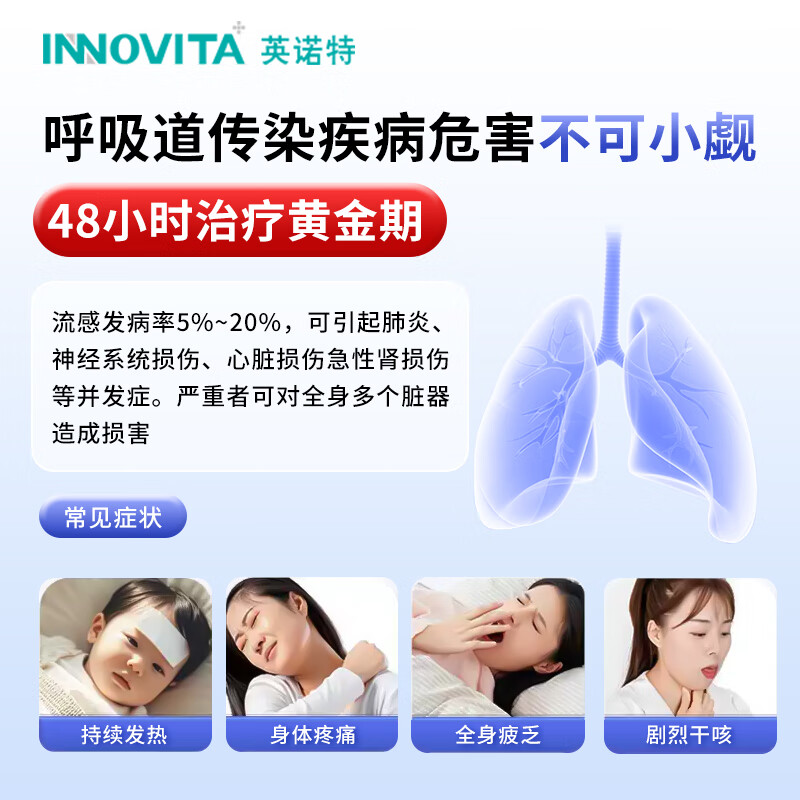英诺特甲流乙流肺炎支原体试剂盒流感三合一呼吸道儿童肺炎抗原自测试纸 14.5元 - 86线报