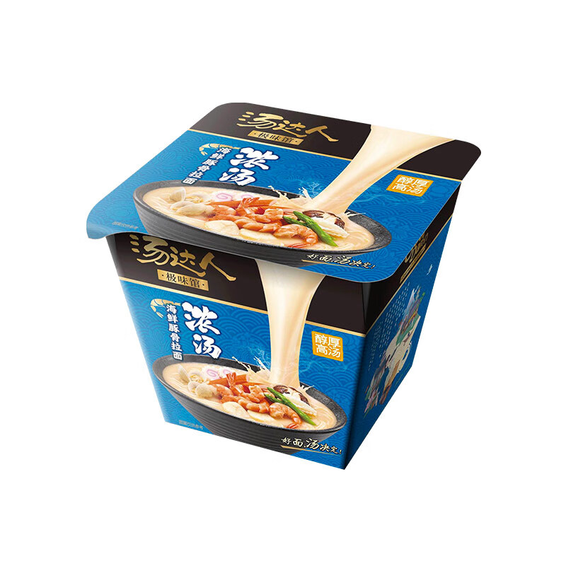 统一汤达人极味馆海鲜豚骨拉面96g*6碗整箱装 30.78元 - 86线报