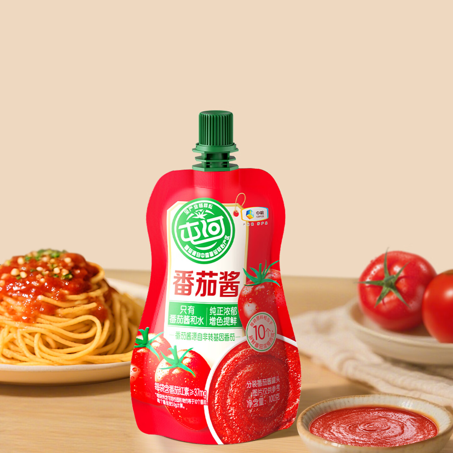屯河中粮番茄酱小包0添加剂西红柿酱烘焙番茄膏新疆内蒙番茄调味酱番茄酱100g*5袋 10.5元 - 86线报