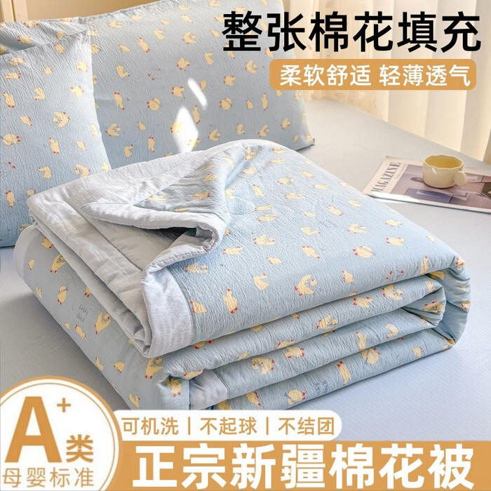 A类双层纱新疆棉花夏凉被子150x200cm 59元 - 86线报 A类双层纱新疆棉花夏凉被子150x200cm 59元 - 86线报
