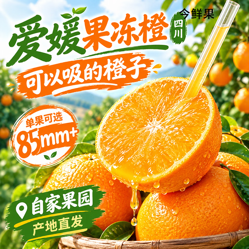今鲜果爱媛38号果冻橙橘4.5斤70mm+ 11.9元 - 86线报 今鲜果爱媛38号果冻橙橘4.5斤70mm+ 11.9元 - 86线报
