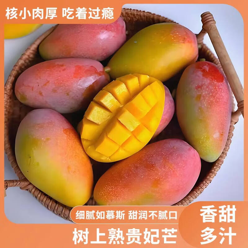 正宗海南贵妃芒 新鲜水果 现摘现发 5斤装 单果150-200g超大果 - 86线报