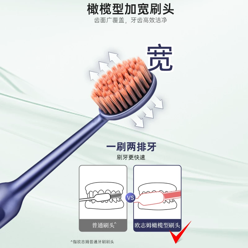 欧志姆 ozone高密纤柔宽头牙刷软毛宽头护龈65孔高密植毛高效清洁 1.81元 - 86线报