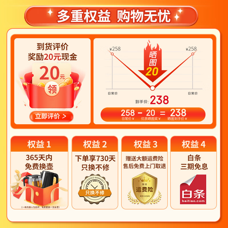 美菱MY-C959大屏双显家用立式温热型茶吧机 212.2元 - 86线报