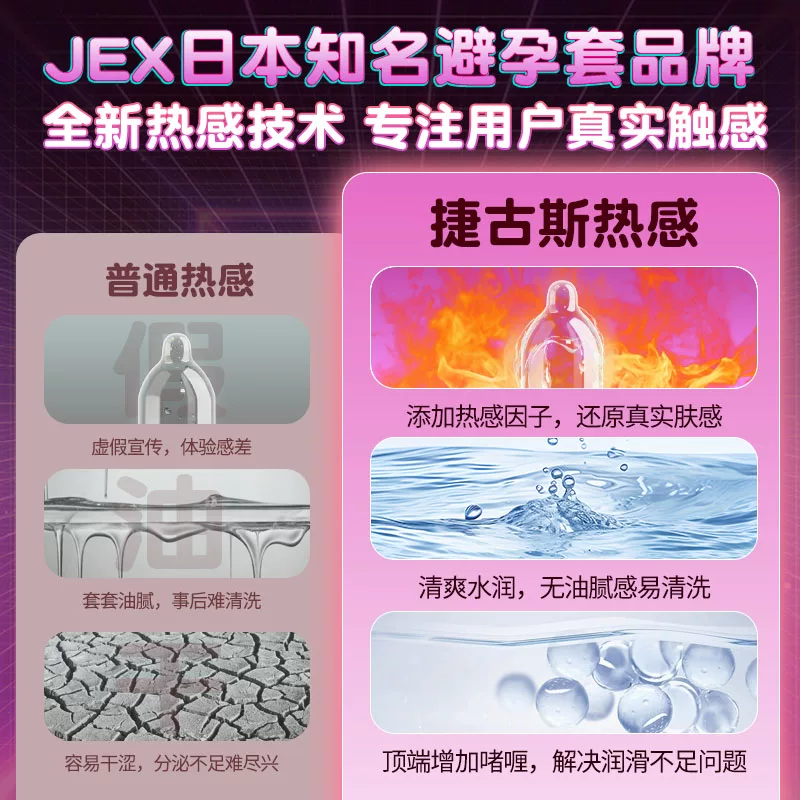 捷古斯热感蝴蝶热感玻尿酸润滑安全套6只装 24.48元 - 86线报