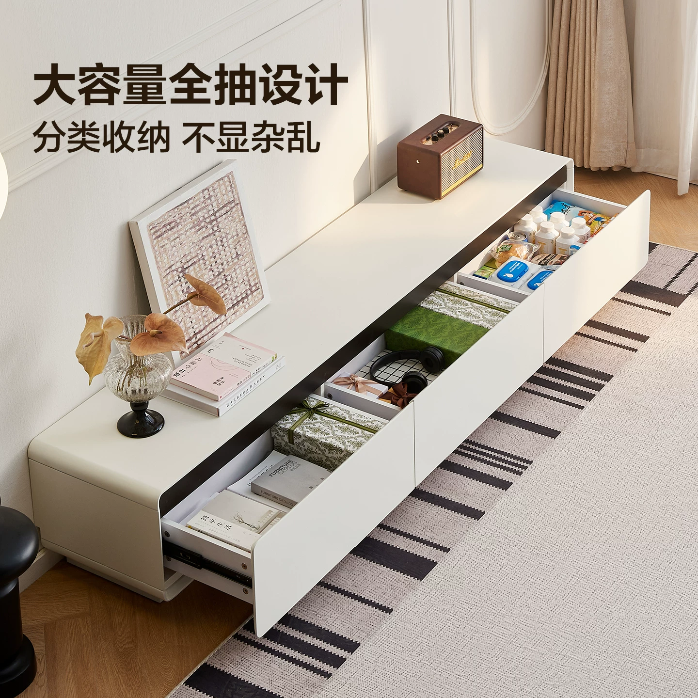 全友DW1222现代简约电视柜灰白色 385.9元 - 美泡泡 全友DW1222现代简约电视柜灰白色 385.9元 - 美泡泡