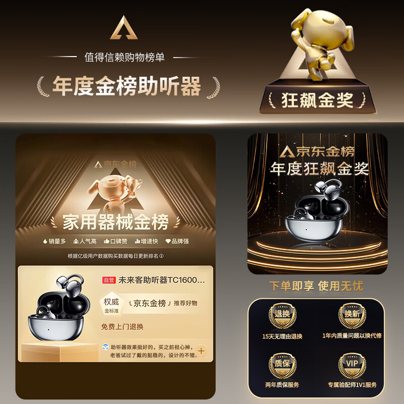 未来客vlk助听器老年人耳聋耳背骨传导概念老人耳内式助听器P18 1598.85元 - 86线报