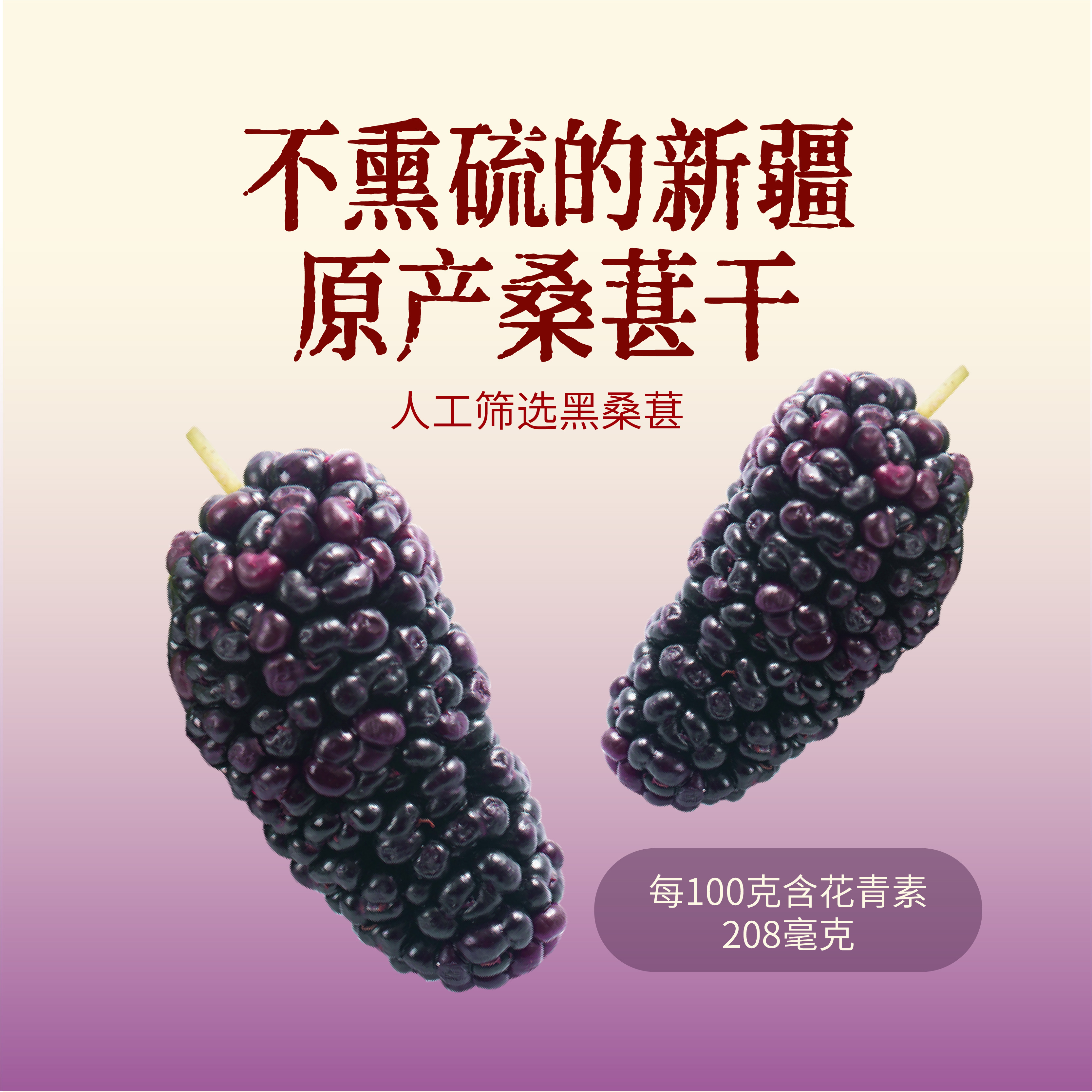 象当当 新疆原产黑桑葚干 218g 1袋 券后1.9元 满6.01减6元 - 86线报