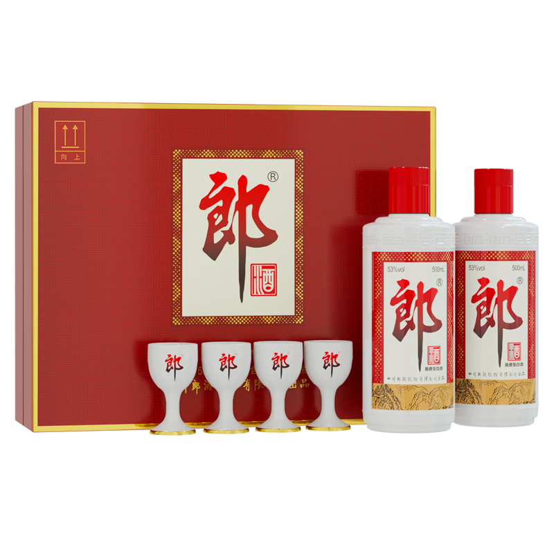 郎酒郎牌郎酒酱香型白酒53度500mL*2瓶礼盒装 275.95元 - 线报酷