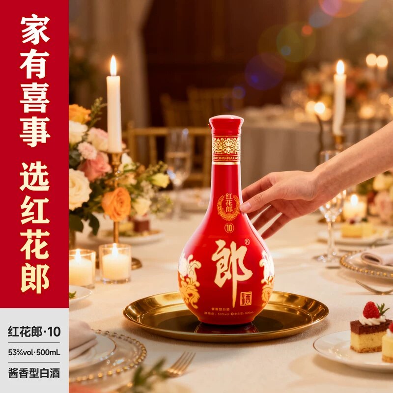 郎酒淘金币 399.05元，红花郎10酱香型白酒53度500ml*2瓶 444元 - 86线报