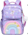 FUTURE ELITE 小学生彩虹书包 轻便护脊双肩背包 粉色 44.1元 图片 2
