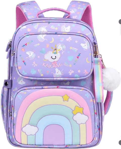 FUTURE ELITE 小学生彩虹书包 轻便护脊双肩背包 粉色 44.1元 图片 2