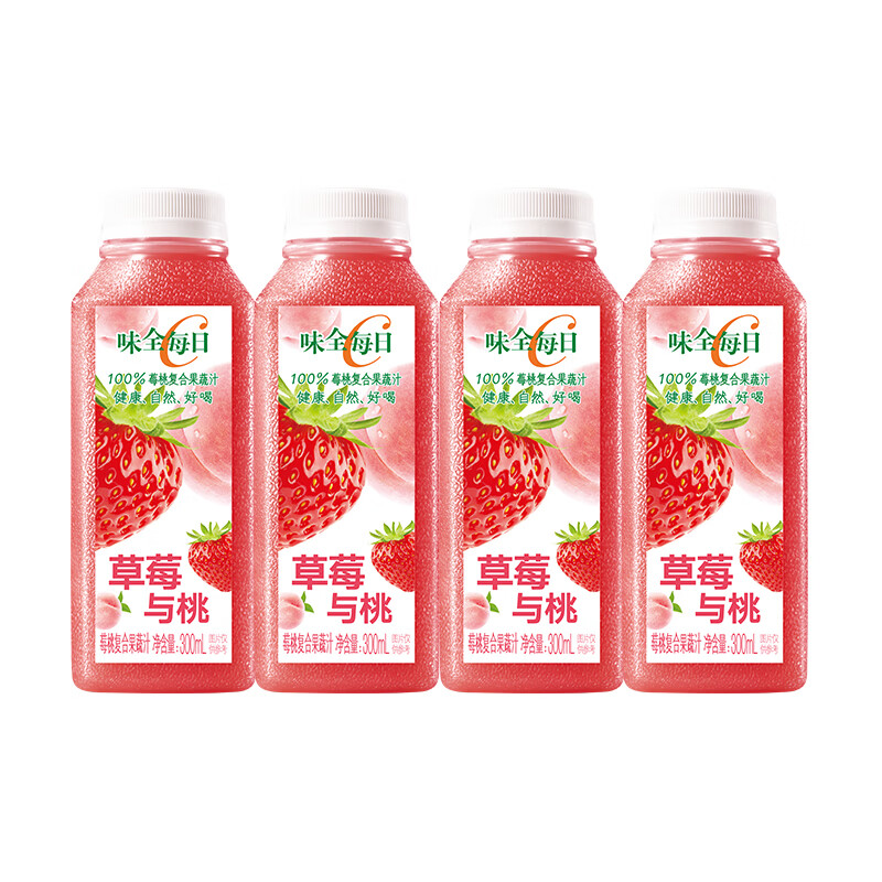 味全每日C莓莓桃桃果汁300ml*4 11.85元 - 86线报