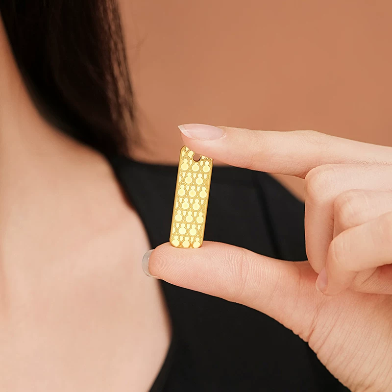 老庙黄金足金纳福摆件小金牌精致铜钱纹财福稳稳来投资佩戴人间富贵花 2156元 - 86线报