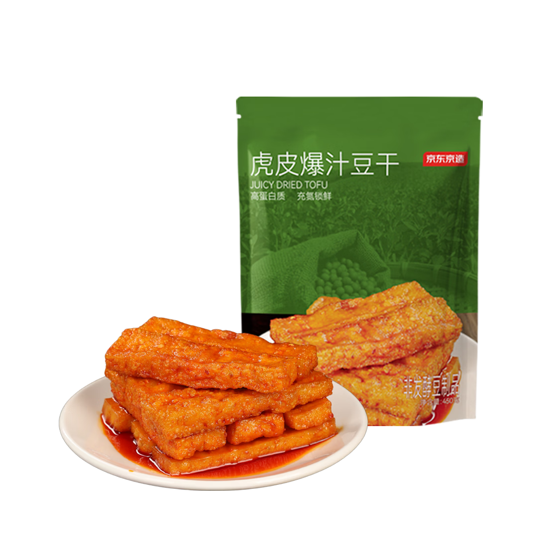 京东京造虎皮爆汁豆干香辣450g（17包） 56.16元 - 线报酷