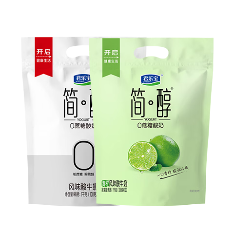 君乐宝简醇原味+青柠低温酸奶100g×10袋 26.9元 - 86线报