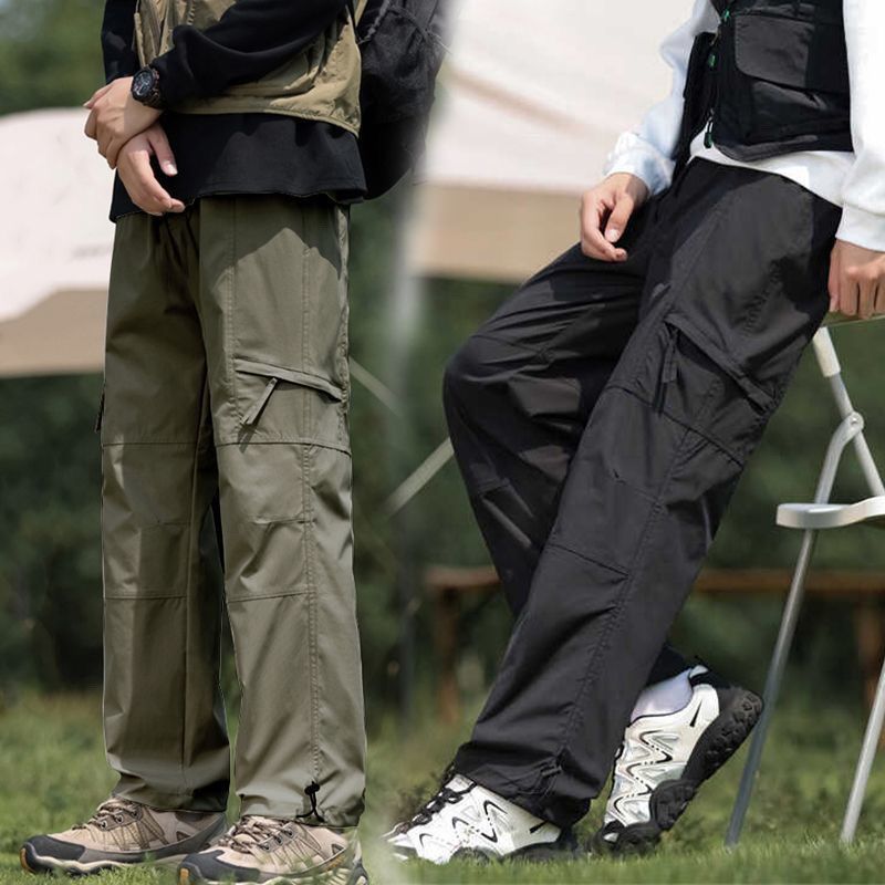 马登户外登山徒步工装裤男春秋款美式宽松直筒休闲长裤中青年秋季裤子品质通勤男装 68元 - 美泡泡