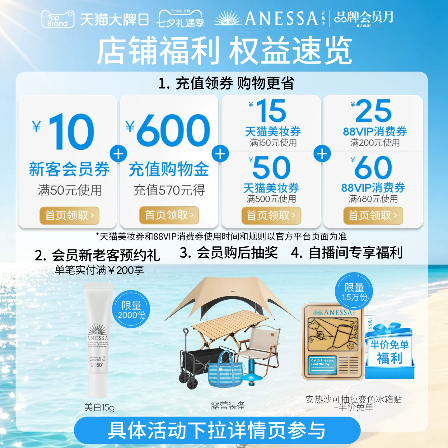 安耐晒水能户外清透防晒乳2018年版 60.91元 - 86线报