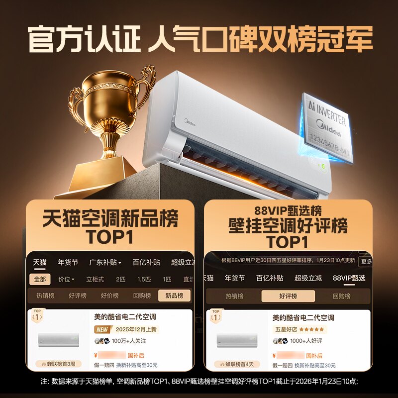 美的酷省电系列KFR-35GW/N8KS1-1新一级能效壁挂式空调大1匹 1699.15元 - 86线报 美的酷省电系列KFR-35GW/N8KS1-1新一级能效壁挂式空调大1匹 1699.15元 - 86线报