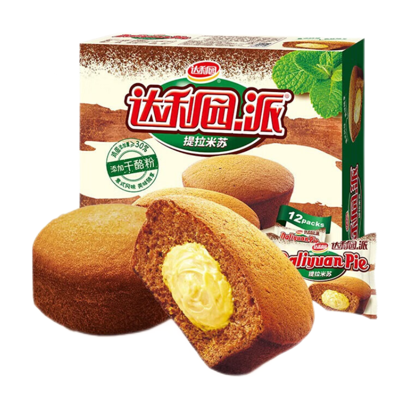 达利园提拉米苏蛋糕276g蛋黄派早餐点心奶酪夹心蛋糕抗饿夜宵网红零食提拉米苏派276g*1盒（12枚） 19.8元 - 86线报