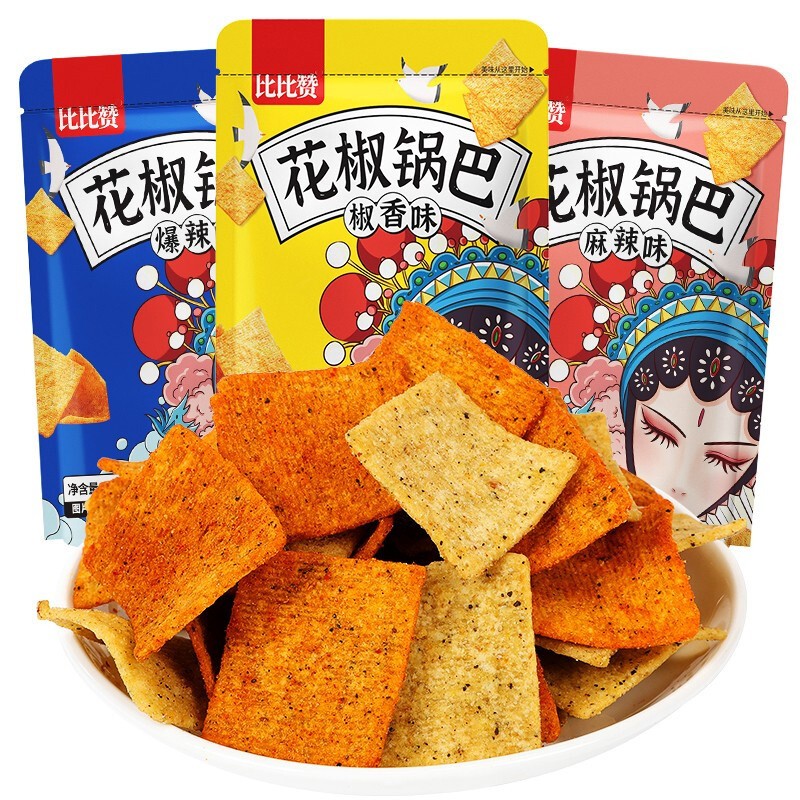 比比赞 BIBIZAN花椒锅巴 椒香味128g+麻辣味128g 6.8元 - 86线报