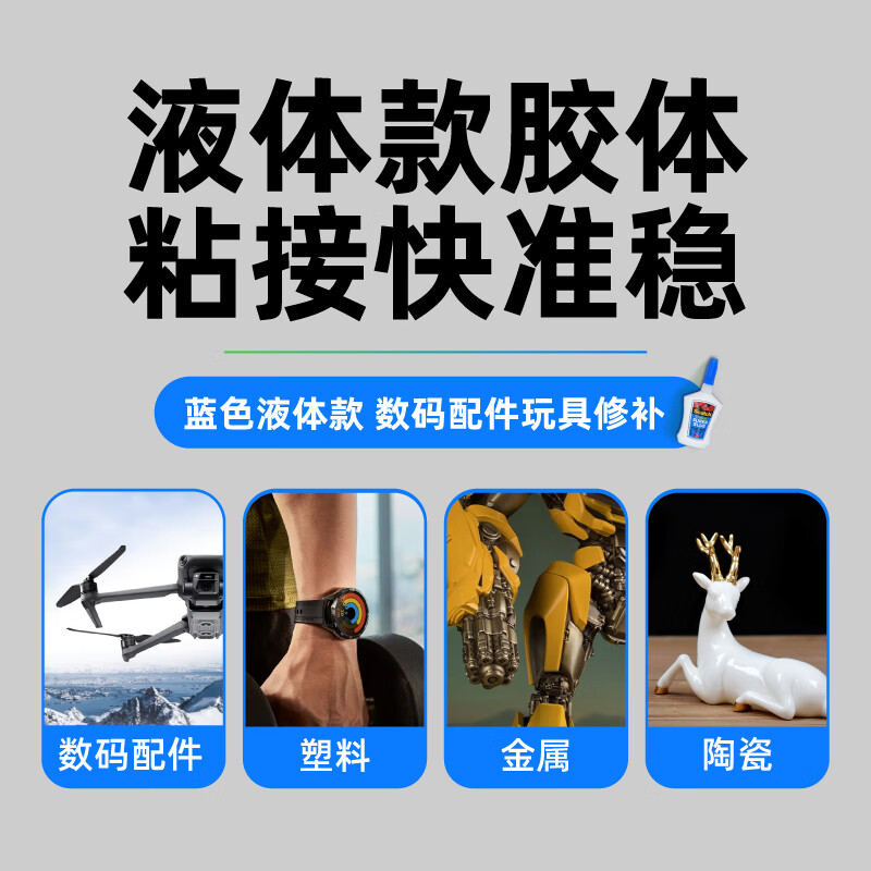 3M超能胶液体款速干快干胶适用手办玩具修补强力胶手工精准涂抹器AD124 6.9元 - 86线报