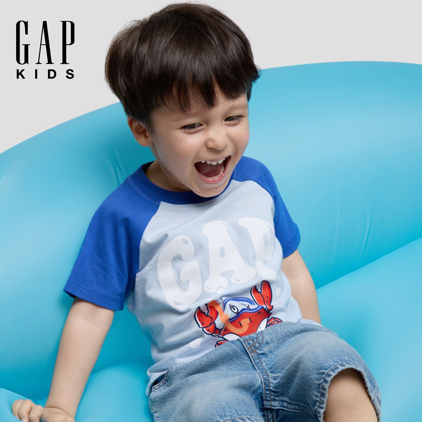 Gap男幼童小童2026夏季新款纯棉logo短袖T恤儿童装美版000900332 36.75元 - 线报酷