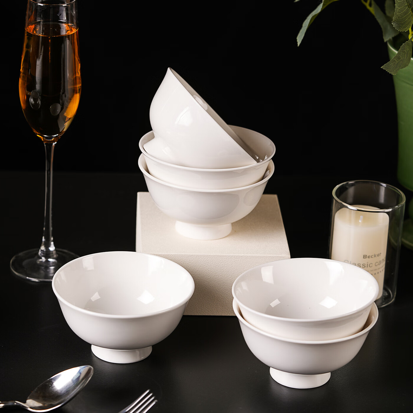 肆月纯白色骨瓷碗4.75英寸6个 12.85元 - 86线报