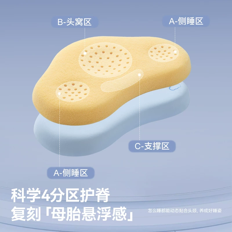 贝肽斯婴儿枕头儿童云朵硅胶宝宝1到3岁分区枕 41.4元 - 86线报