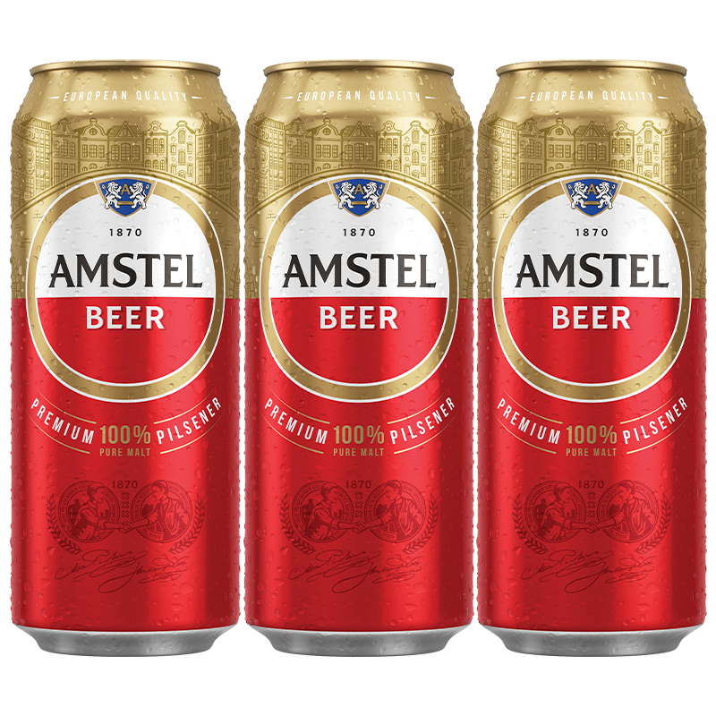 喜力Amstel红爵啤酒500ml×3罐 10元 - 线报酷