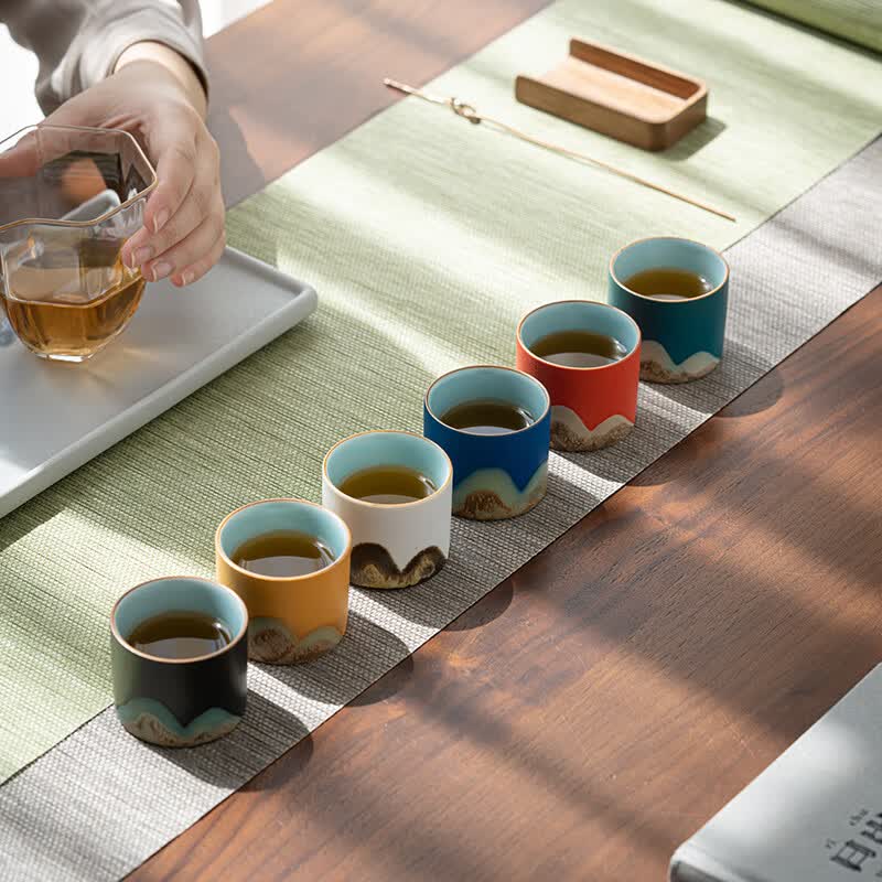苏氏陶瓷手绘釉画彩茶杯千里江山六色功夫茶杯茶具手提礼盒套装千里江山六色杯 20.77元 - 86线报
