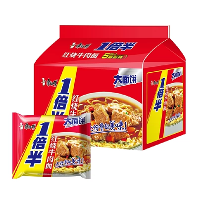 康师傅一倍半红烧牛肉面5包/件 9.71元 - 86线报