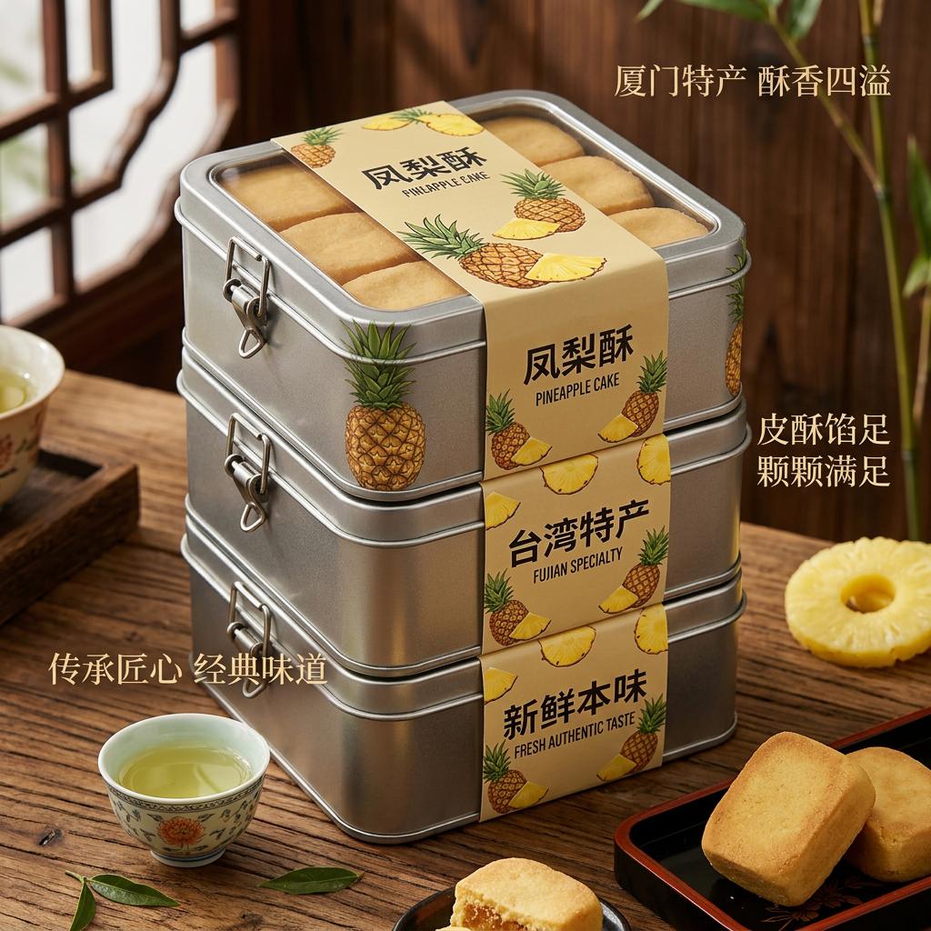 喏酱凤梨酥20g×16枚/盒独立包装小铁盒51﹪果肉 11.98元 - 线报酷