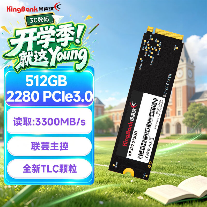 金百达KP230系列M.2接口NVMe协议固态硬盘 599元 - 86线报