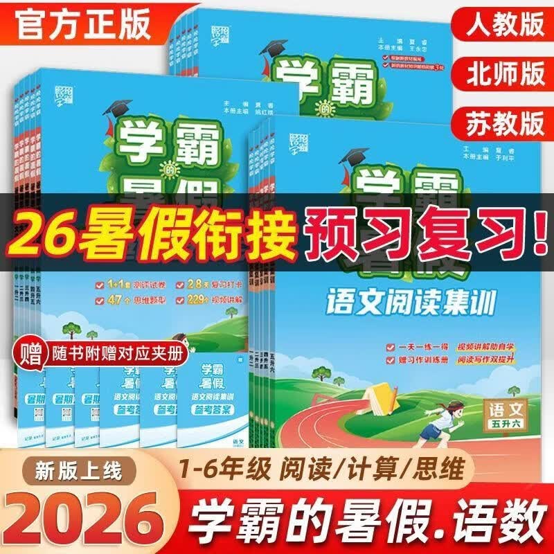 学霸的暑假衔接作业计算暑期大通关2026秋二升三科目年级任选 8.3元 - 86线报