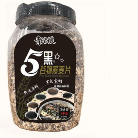 青储粮快熟五黑谷物燕麦片1kg*2罐装 36.9元 - 86线报