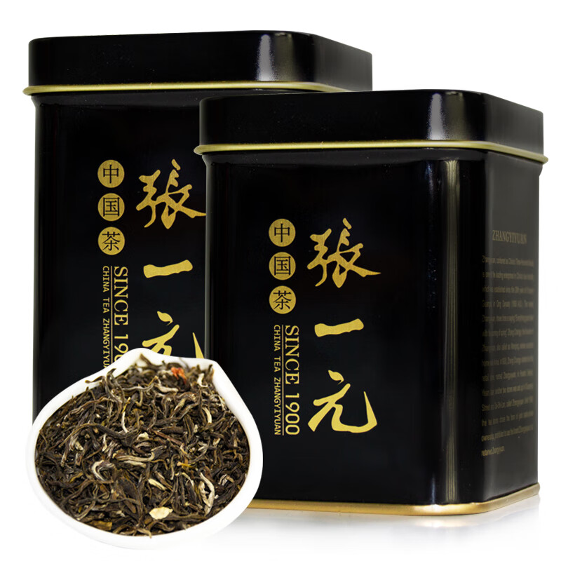 张一元茶叶茉莉花茶特级浓香花茶黑罐2罐组合100g 97.9元 - 86线报