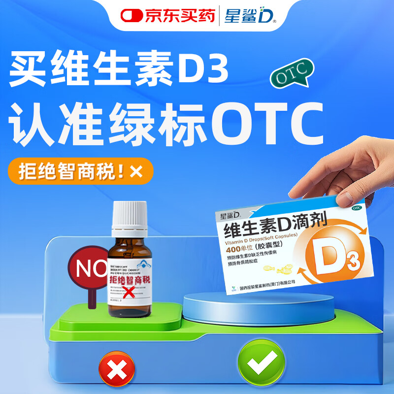 星鲨维生素D滴剂胶囊型30粒1盒 15元 - 86线报