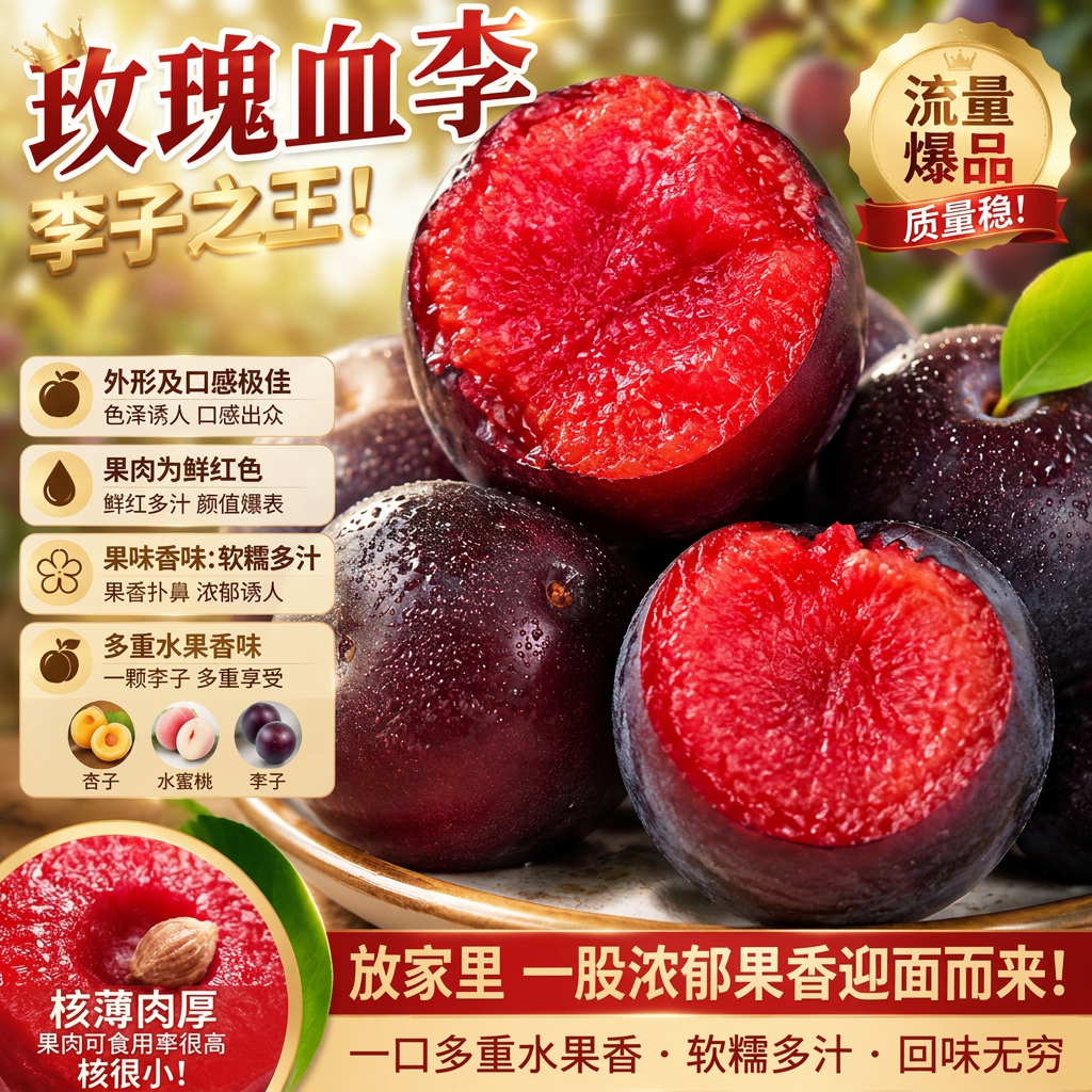 果果汐河南当季玫瑰李子黑布林血丝李3斤 19.9元 - 86线报 果果汐河南当季玫瑰李子黑布林血丝李3斤 19.9元 - 86线报