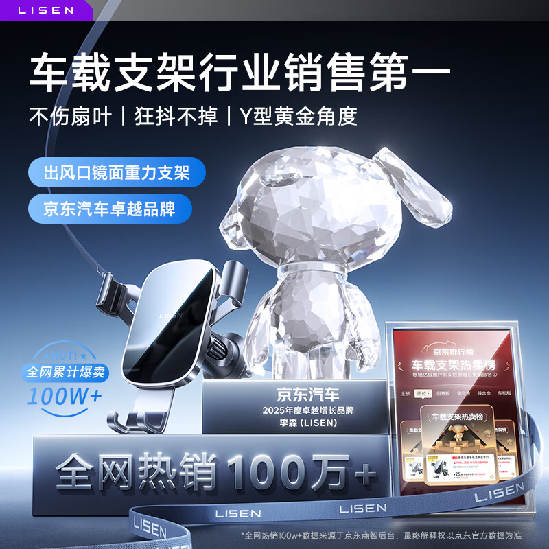 李森专利Y字夹车载手机支架 15.8元 - 86线报