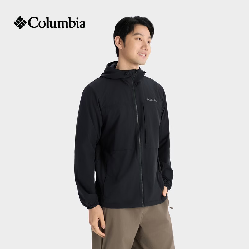 Columbia户外26春夏新品男子拒水夹克徒步运动外套WE8599 010黑色M(175/96A) - 86线报