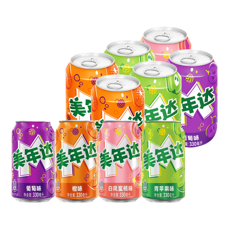 百事美年达罐装碳酸饮料混合口味330ml×6罐 7.8元 - 86线报