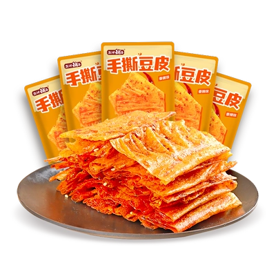 盐津铺子手撕豆皮辣片香辣味10小包 6.4元 - 86线报