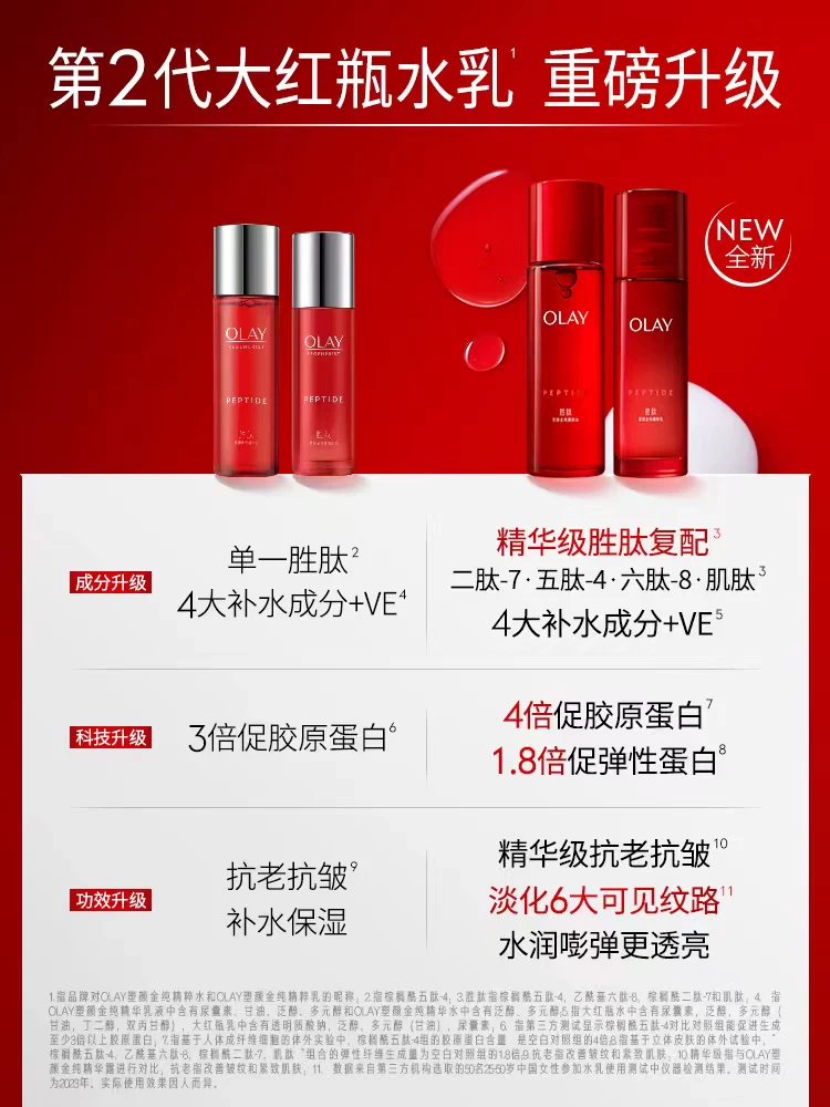 OLAY第二代大红瓶水乳护肤套装抗老化妆品礼盒补水抗皱紧致淡纹礼物 326元 - 86线报