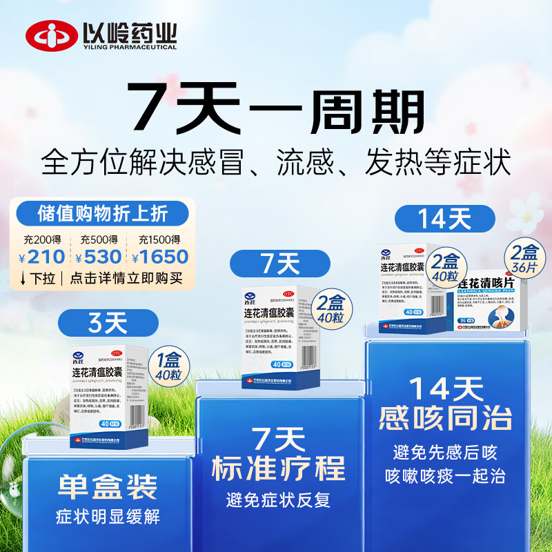以岭药业以岭连花清瘟胶囊0.35g*40粒/盒 20.43元 - 86线报