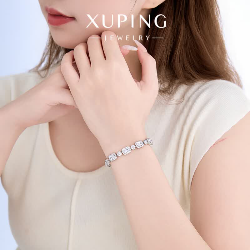 XUPING旭平首饰方形时尚手链17+2cm 34.4元 - 线报酷